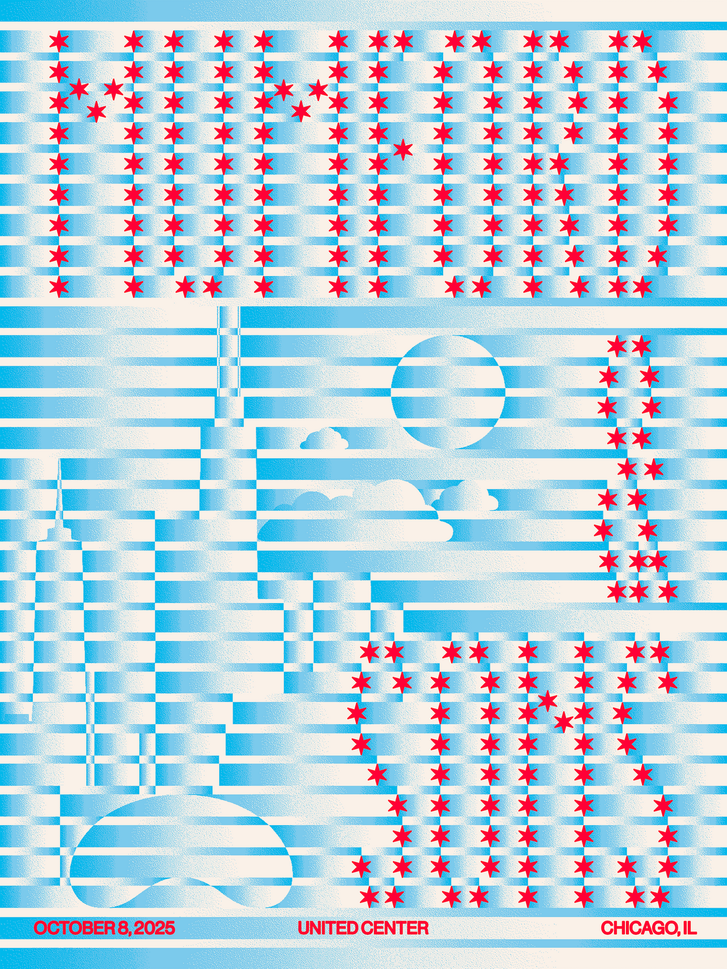 Mumford & Sons screen print poster • Chicago, IL • October 8, 2025