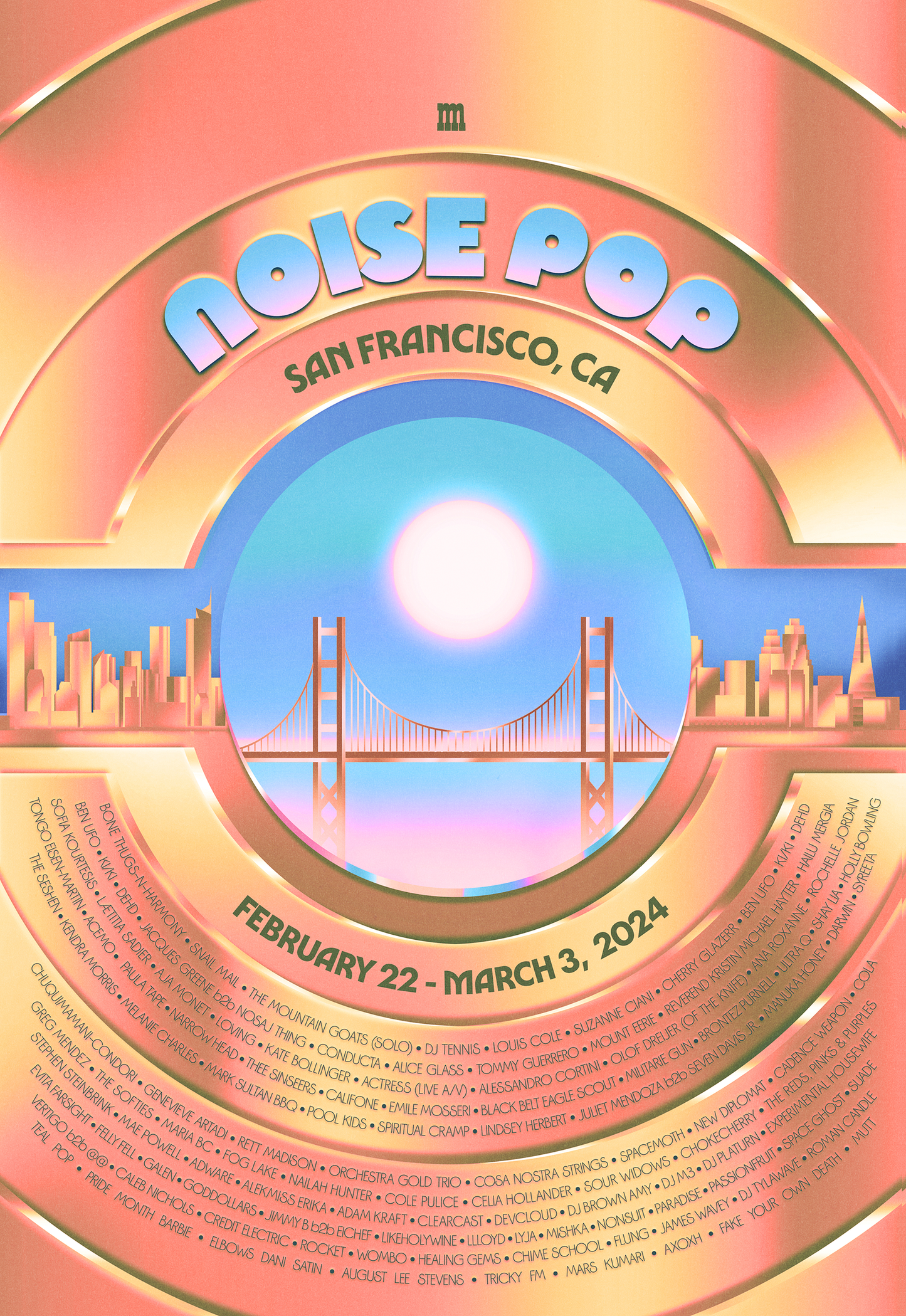 Noise Pop Festival 2024 San Francisco skyline print
