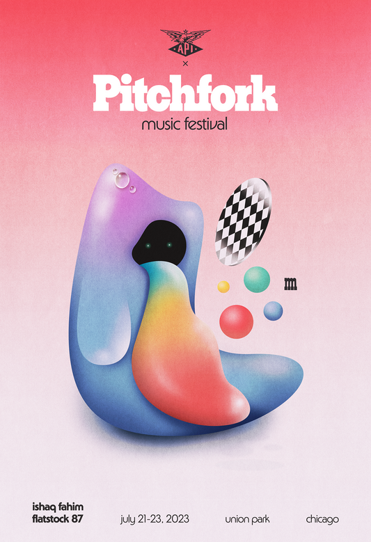 Pitchfork Music Festival 2023 gummy monster print
