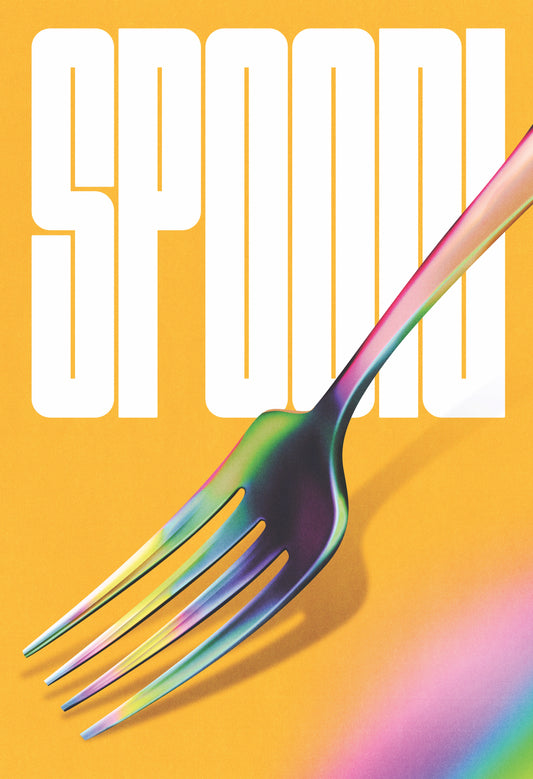 Spoon iridescent fork poster