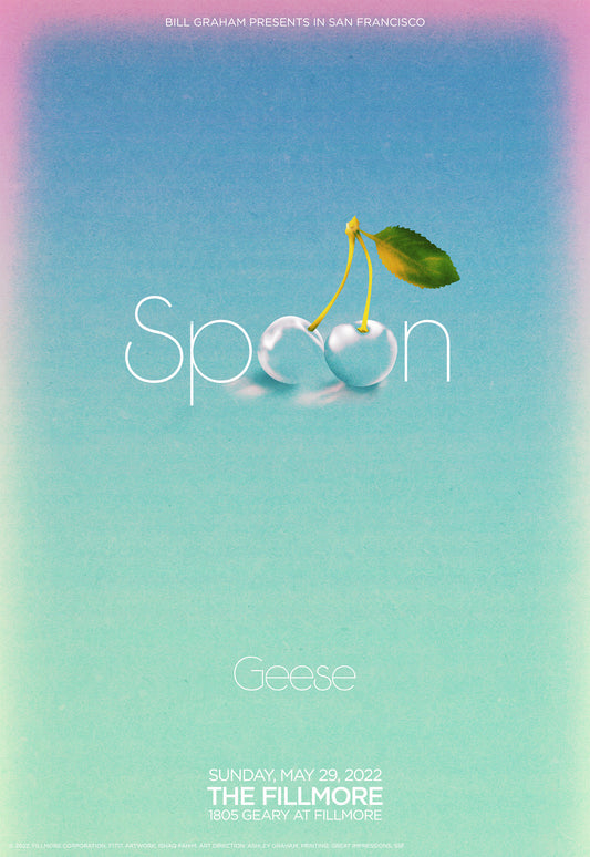 Spoon glass cherry poster
